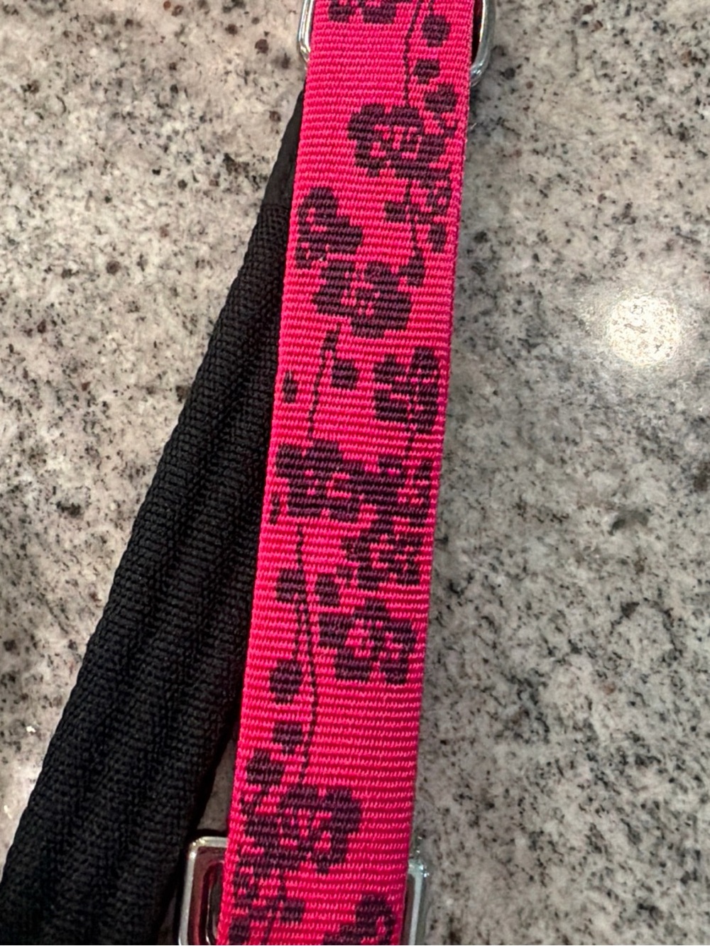 Dog Leash Lupine Pink and Black Handle Durable Walking Lead 6 Foot Plum Blossom